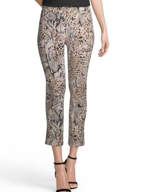 Chico’s Animal Print Brigitte So Slimming Cropped Pants Size 2P